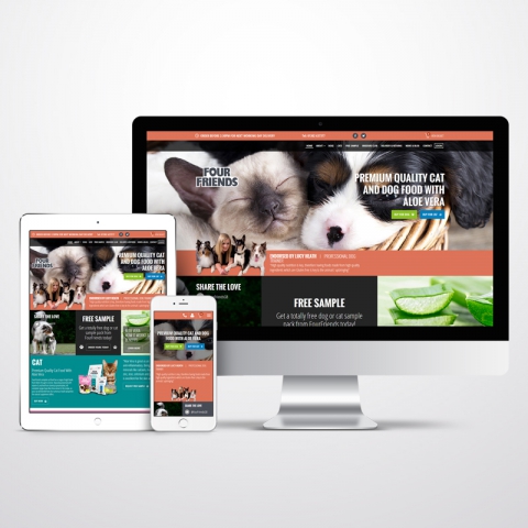 Bespoke Ecommerce Website for Four Friends Pet Food